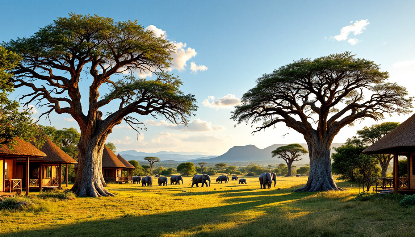 Lodges dans le parc national de Tarangire : Hébergements uniques entourés de baobabs et d’éléphants.