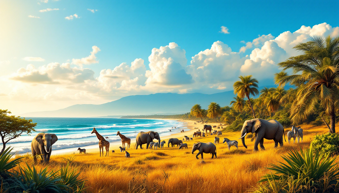 découvrez le parc national de saadani, le seul parc tanzanien où la savane rencontre la plage. profitez d'une biodiversité exceptionnelle, d'une faune fascinante et de paysages à couper le souffle, alliant nature sauvage et plages dorées. une expérience unique à ne pas manquer en tanzanie.